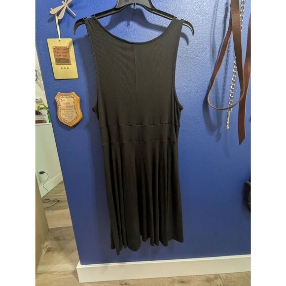 NWT Torrid Black Ribbed Lace Up Slater Dress NWT! - Picture 5 of 10